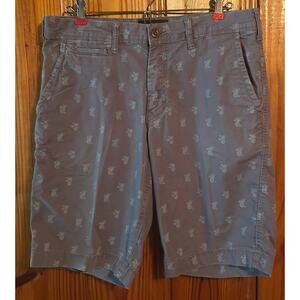 Mens American Eagle flat front gray khaki shorts size 31
